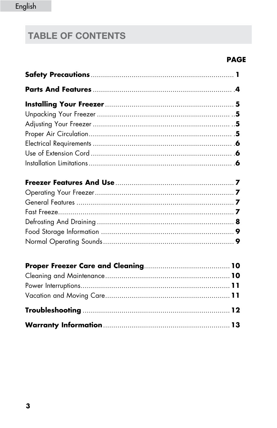 haier LW145AW User Manual | Page 4 / 44