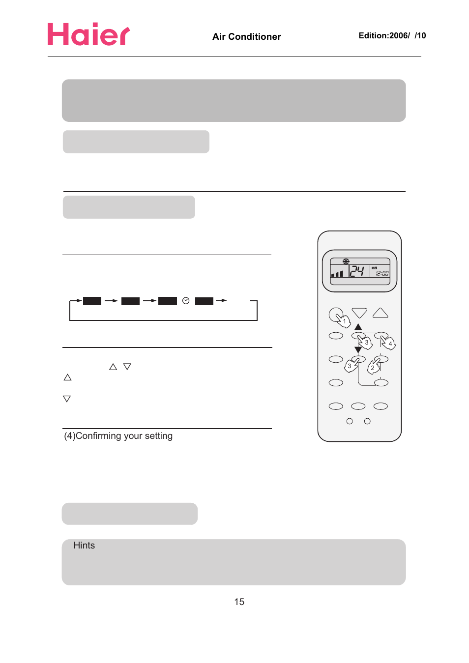 Operation, Timer operation, Timer on/off | haier Compact Air Conditioner User Manual | Page 11 / 16