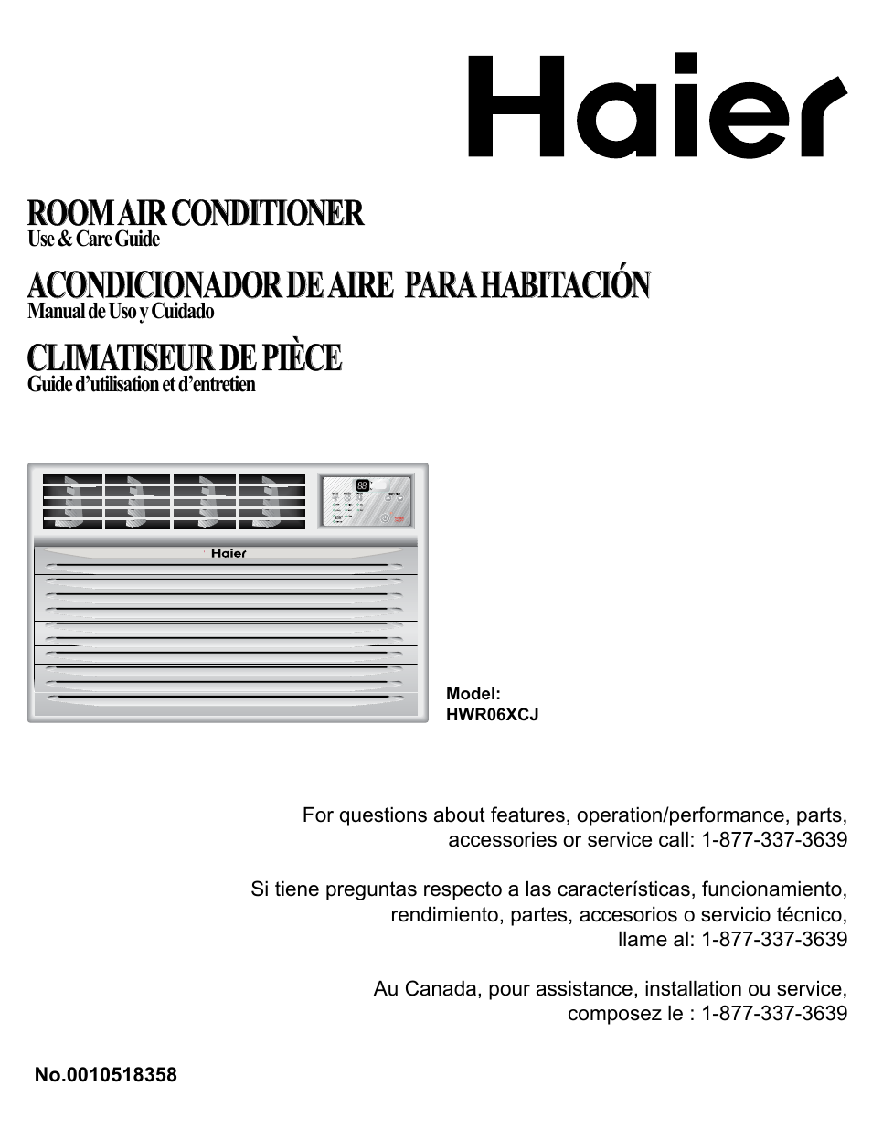 haier 0010518358 User Manual | 44 pages