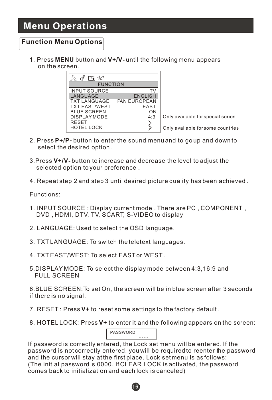 Т³гж 18, Menu operations | haier L15T11W-A User Manual | Page 18 / 43