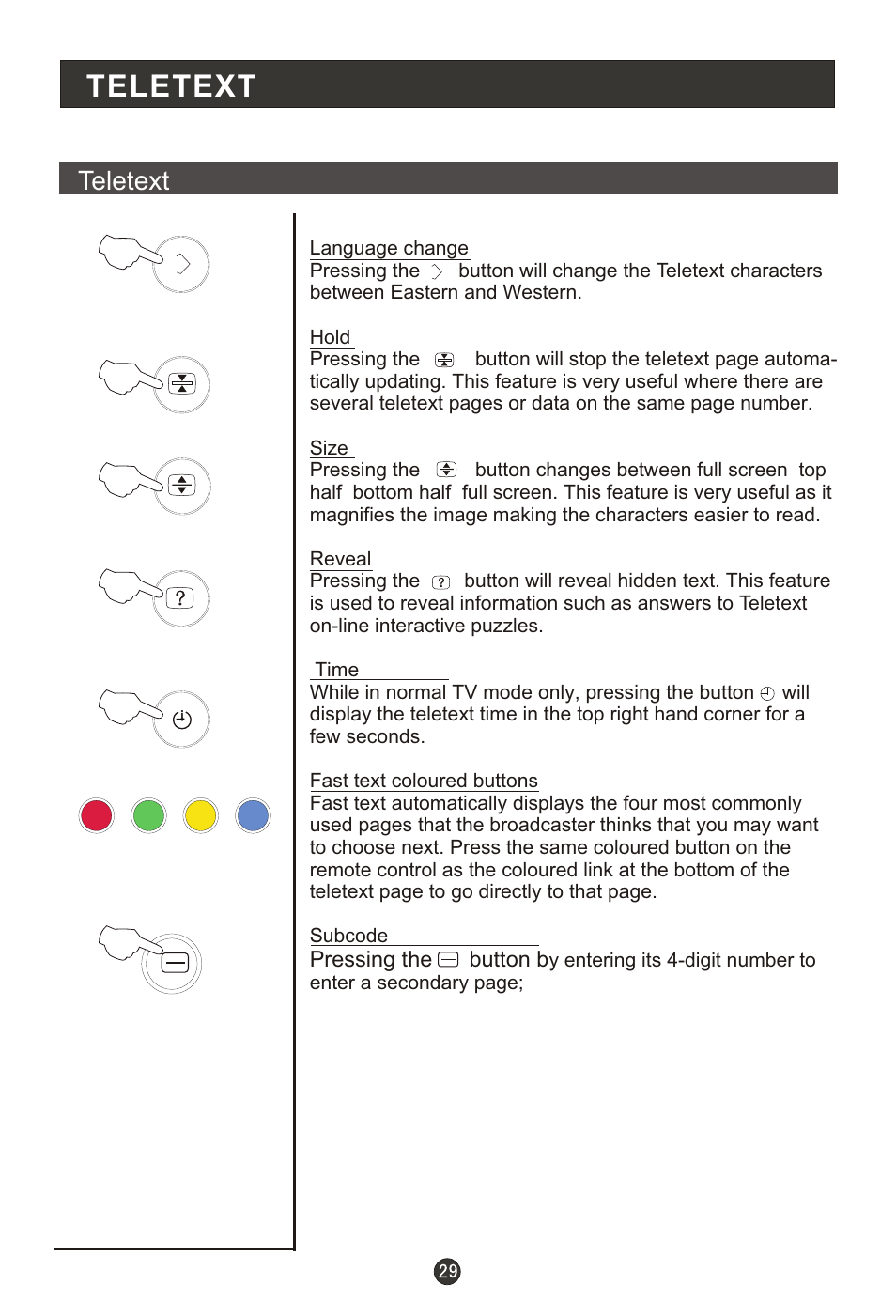 Т³гж 31, Teletext | haier L15T11W-A User Manual | Page 31 / 43