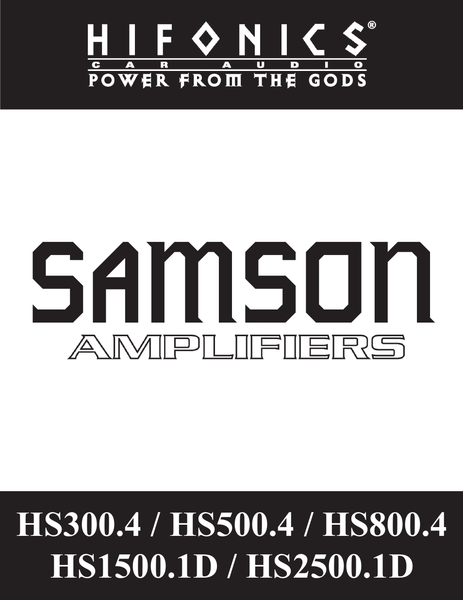 Hifionics HS800.4 User Manual | 13 pages