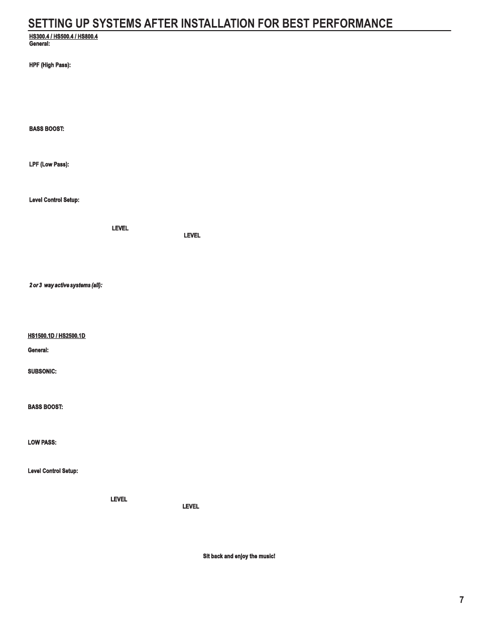 Hifionics HS800.4 User Manual | Page 9 / 13