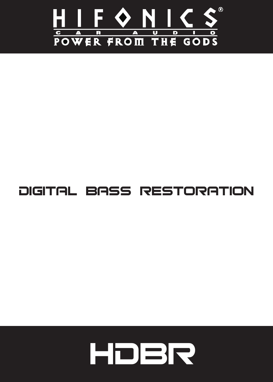 Hifionics Digital Bass Restoration User Manual | 9 pages