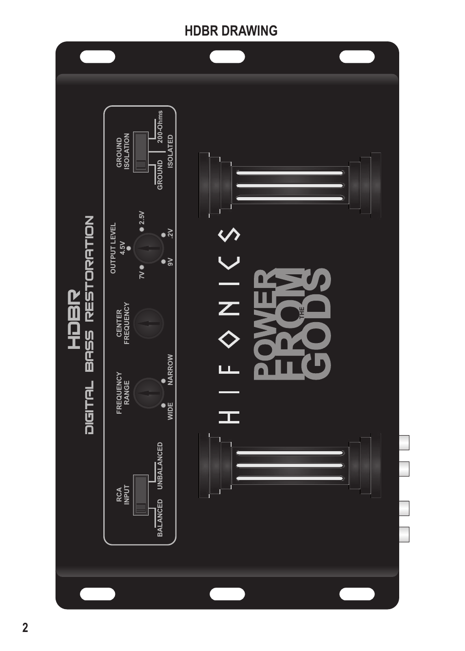 From, Gods, Power | Hdbr, Digital bass restoration, Hdbr drawing | Hifionics Digital Bass Restoration User Manual | Page 4 / 9