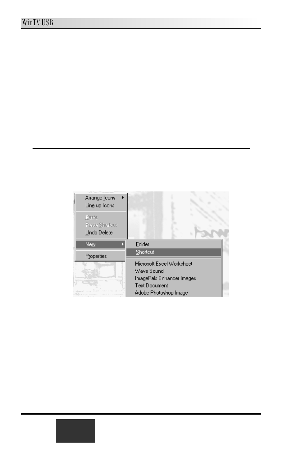 Wintv-usb, Setting up a shortcut | Hauppauge WinTV USB User Manual | Page 25 / 56
