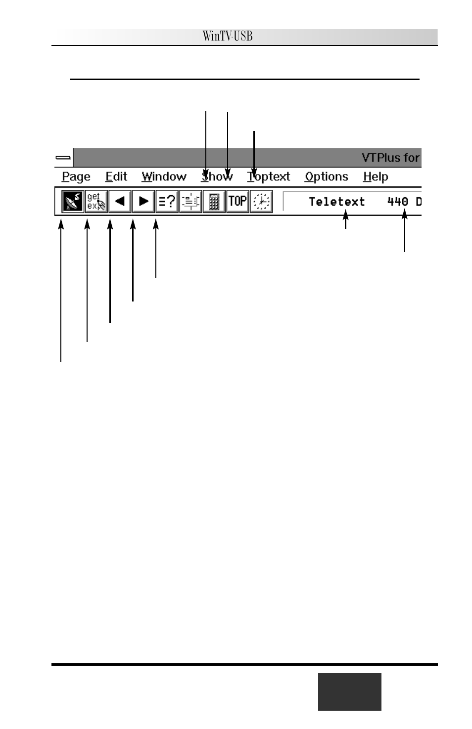 Wintv-usb, Vtplus toolbar | Hauppauge WinTV USB User Manual | Page 35 / 56