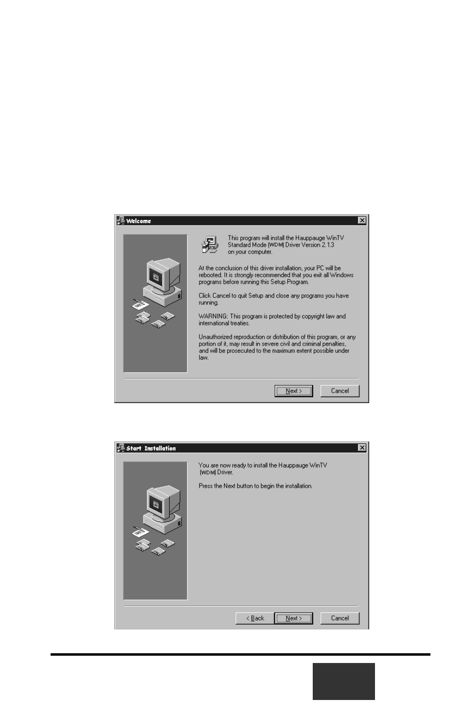 Updating the wintv-usb driver | Hauppauge WinTV USB User Manual | Page 49 / 56