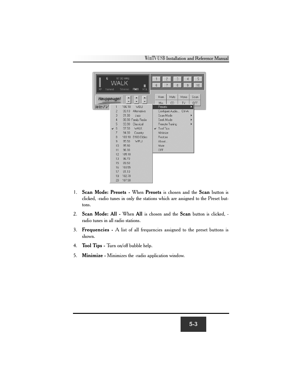 Hauppauge WinTV USB User Manual | Page 44 / 59