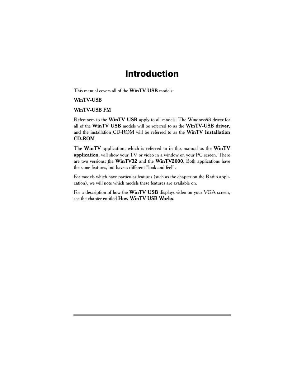 Introduction | Hauppauge WinTV USB User Manual | Page 8 / 59