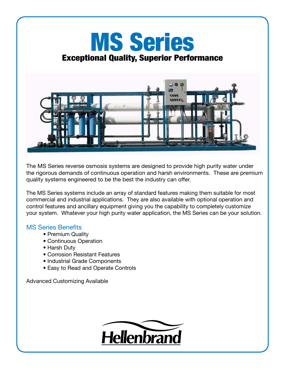 Hellenbrand MS Series User Manual | 2 pages