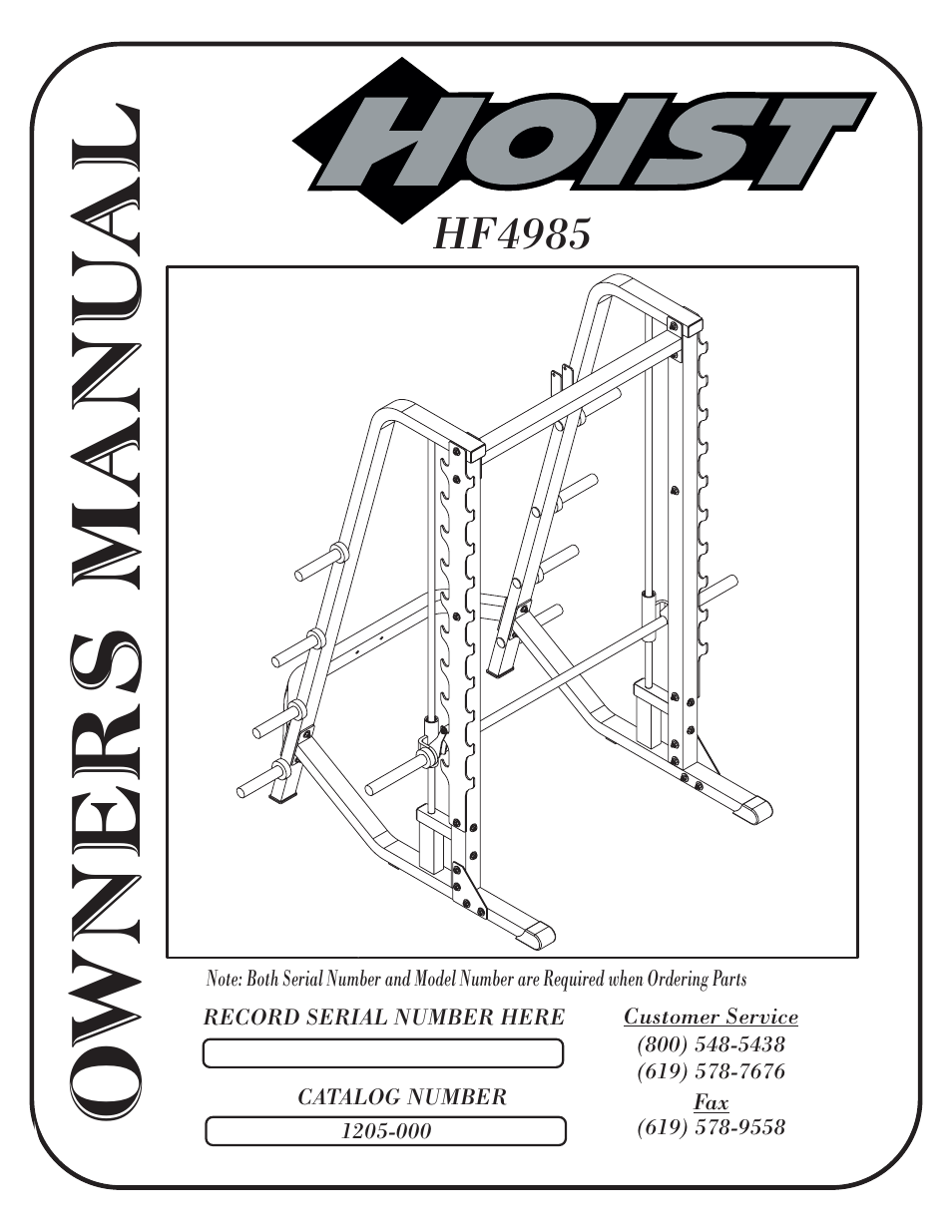 Hoist Fitness HF4985 User Manual | 32 pages