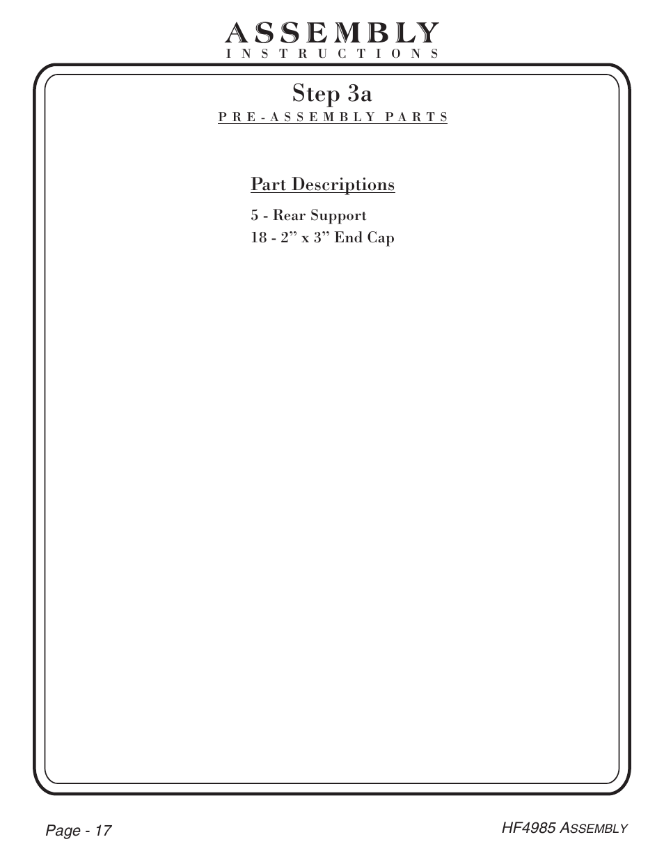 Step 3a | Hoist Fitness HF4985 User Manual | Page 18 / 32