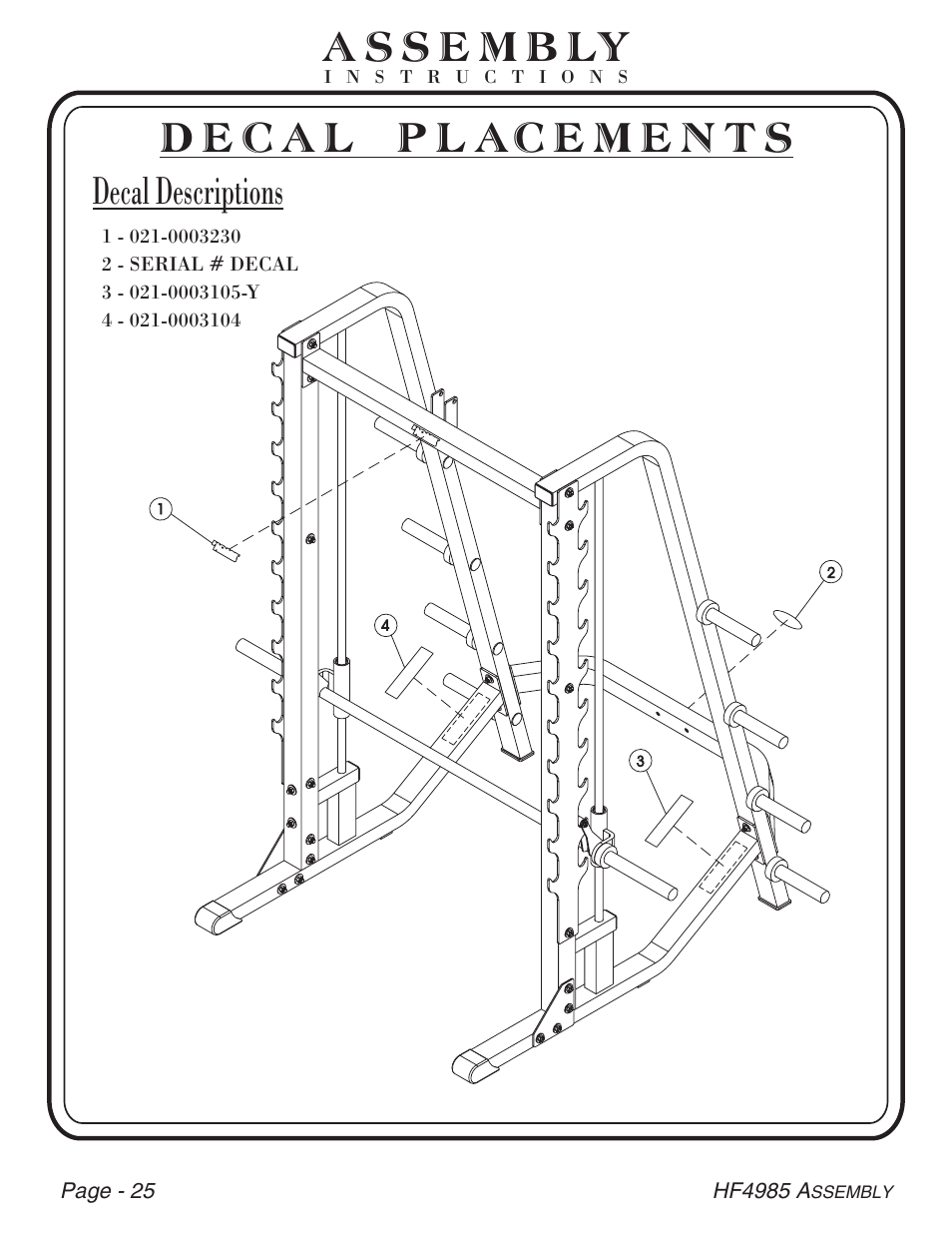 Hoist Fitness HF4985 User Manual | Page 26 / 32