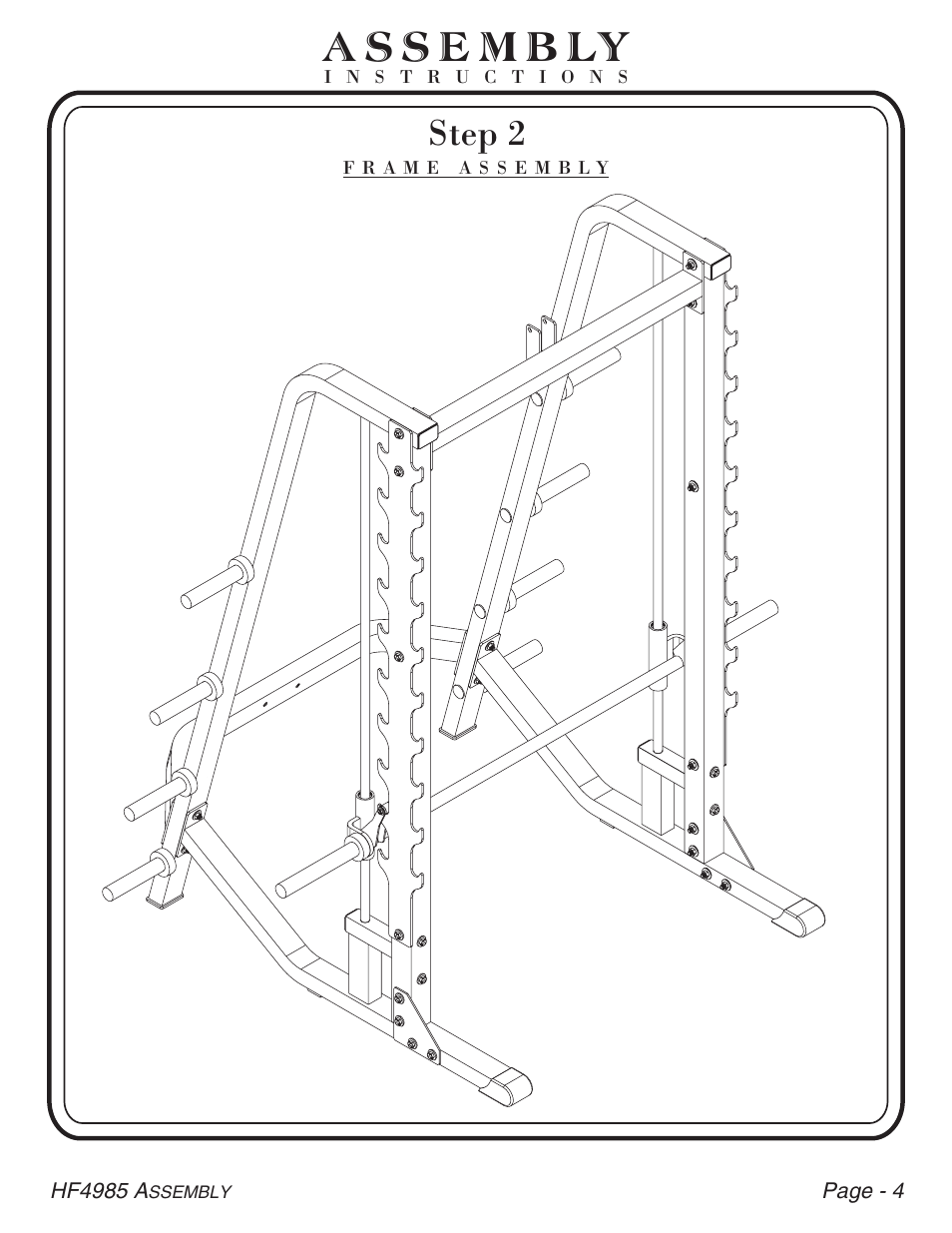 Step 2 | Hoist Fitness HF4985 User Manual | Page 5 / 32