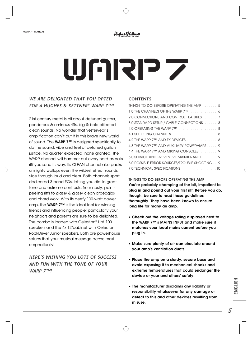 Hughes WARP7 User Manual | Page 5 / 36
