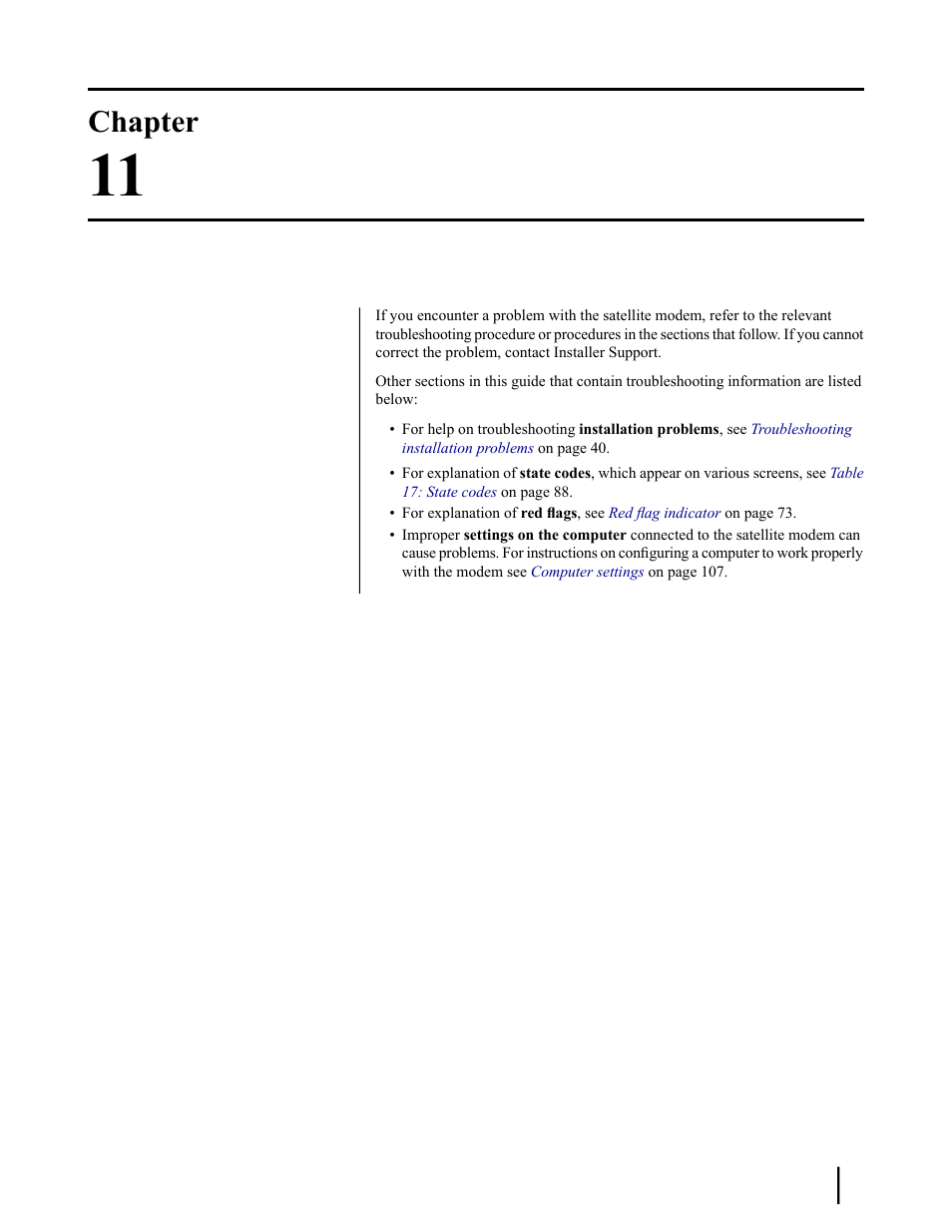 Troubleshooting, Chapter 11: troubleshooting, Chapter | Hughes SATELLITE HN9000 User Manual | Page 115 / 154