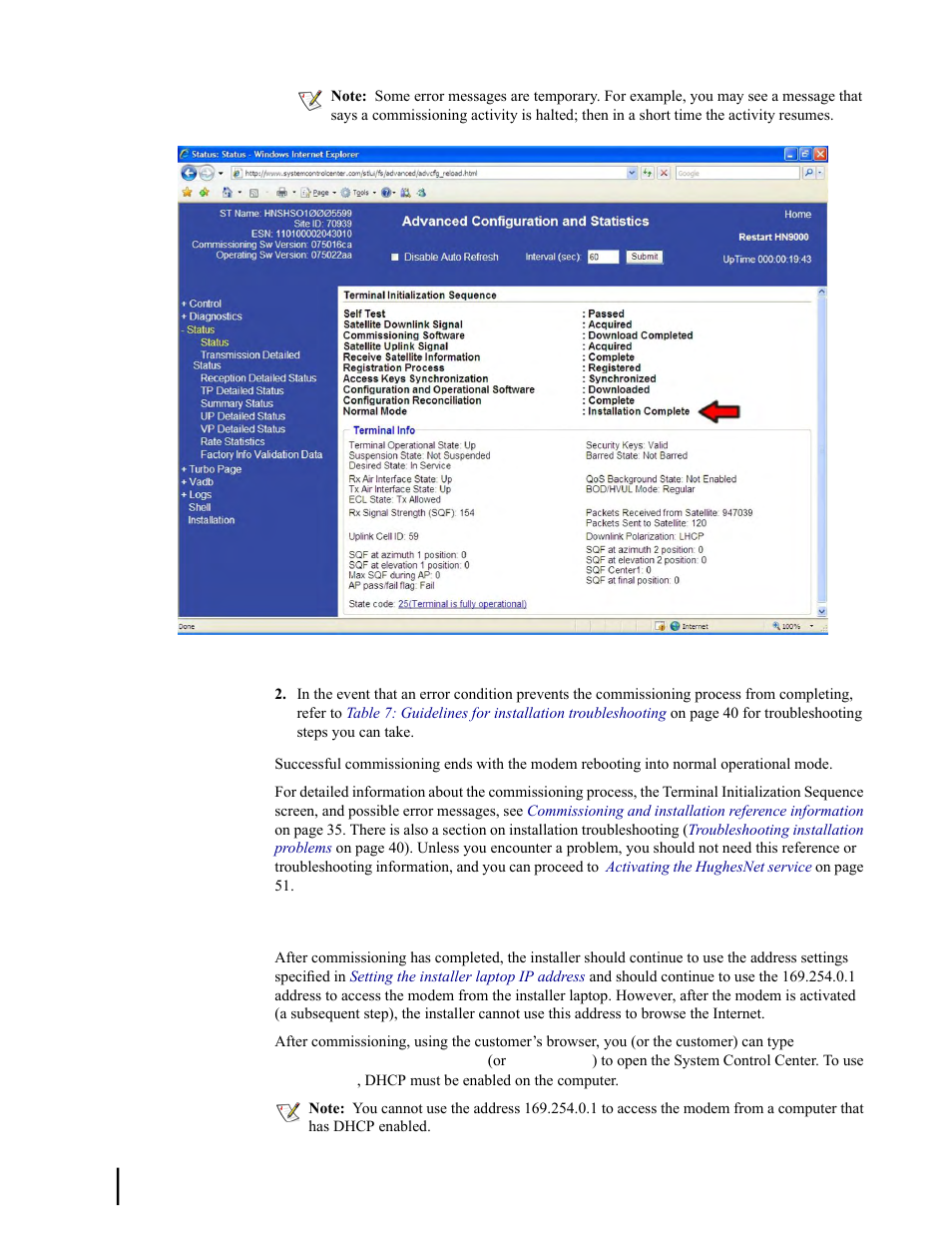Implementation of second ip address | Hughes SATELLITE HN9000 User Manual | Page 50 / 154