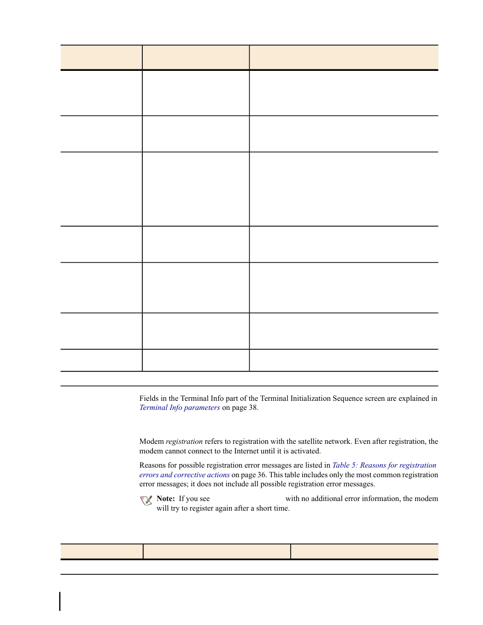 Registration error messages | Hughes SATELLITE HN9000 User Manual | Page 52 / 154