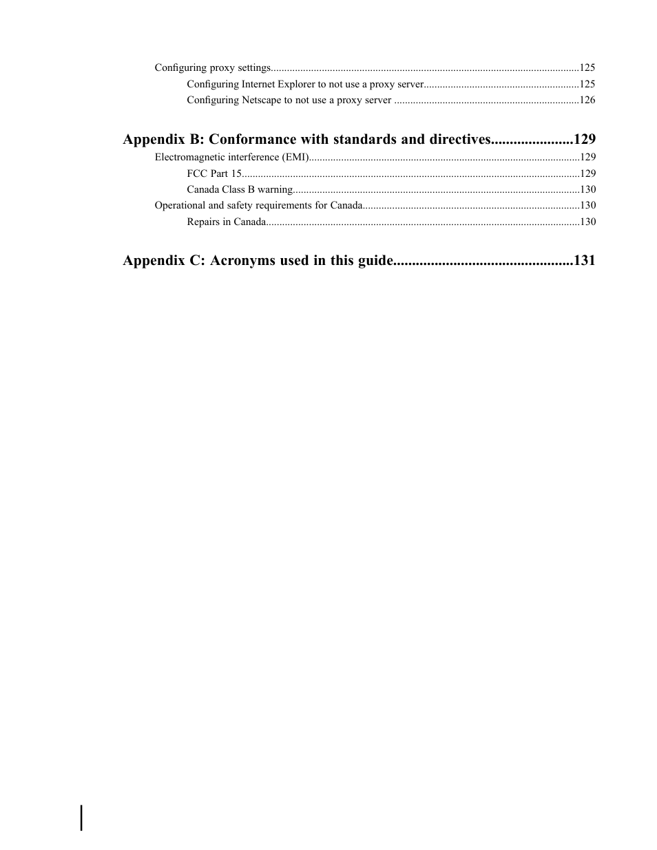 Appendix c: acronyms used in this guide | Hughes SATELLITE HN9000 User Manual | Page 6 / 154