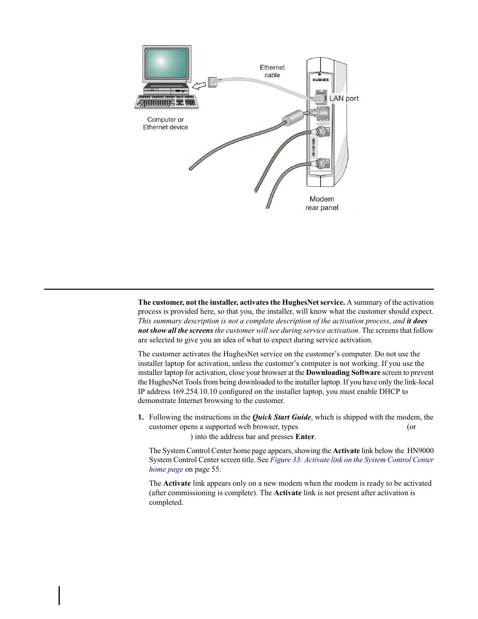 Activation procedure | Hughes SATELLITE HN9000 User Manual | Page 70 / 154
