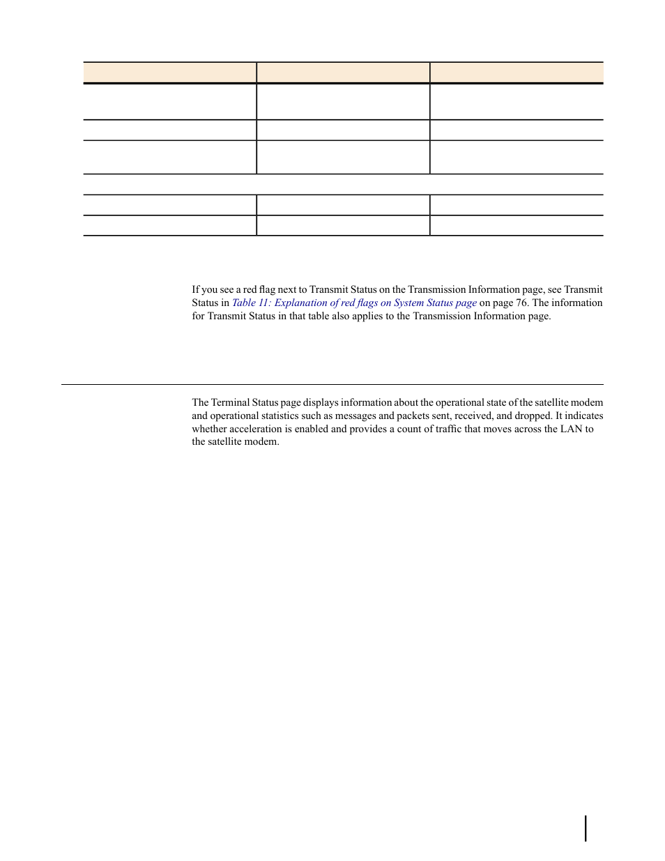 Terminal, Terminal status page | Hughes SATELLITE HN9000 User Manual | Page 97 / 154