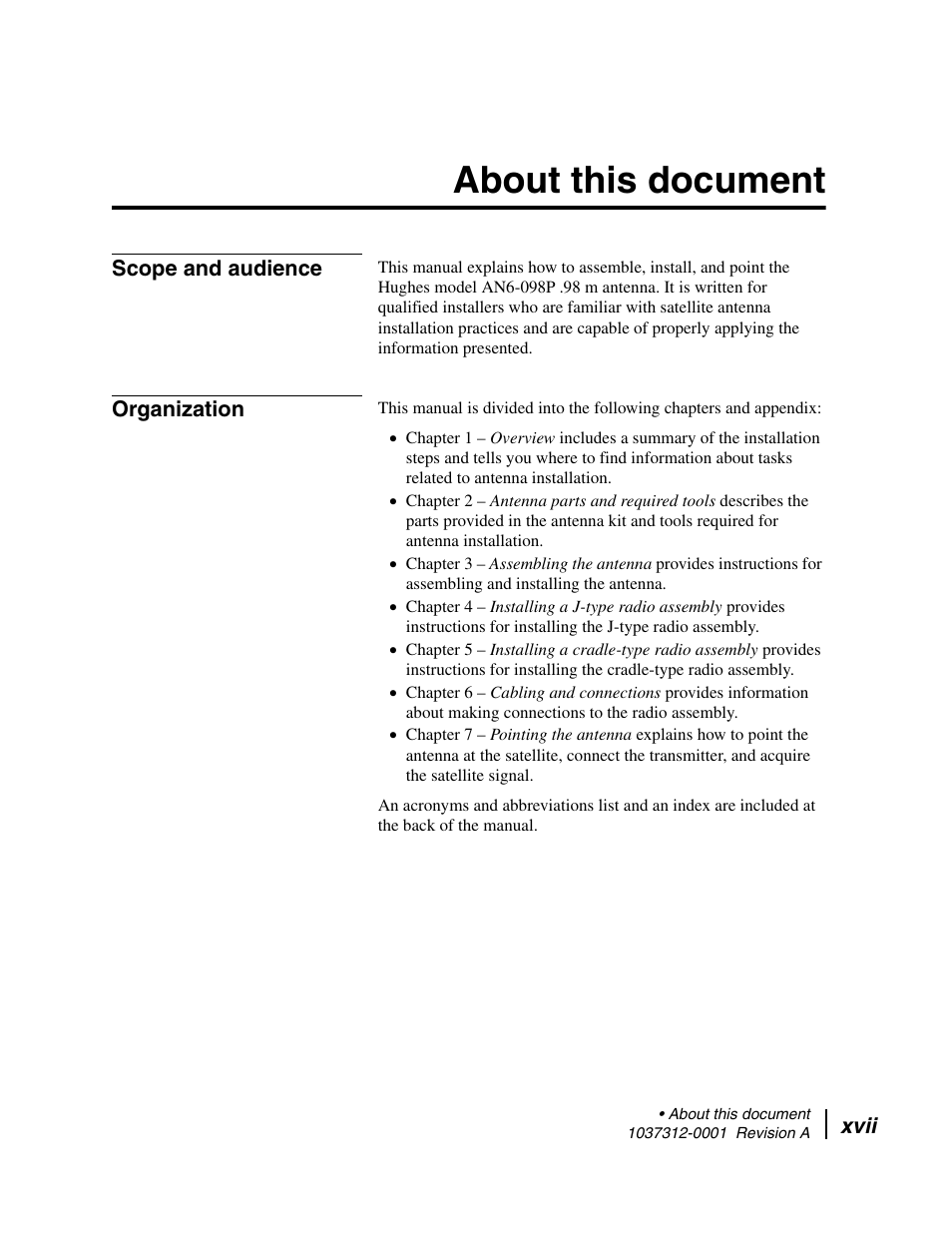 Hughes AN6-098P User Manual | Page 17 / 94