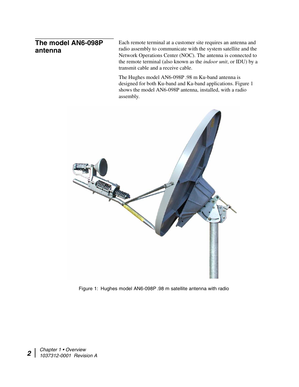 The model an6-098p antenna | Hughes AN6-098P User Manual | Page 20 / 94