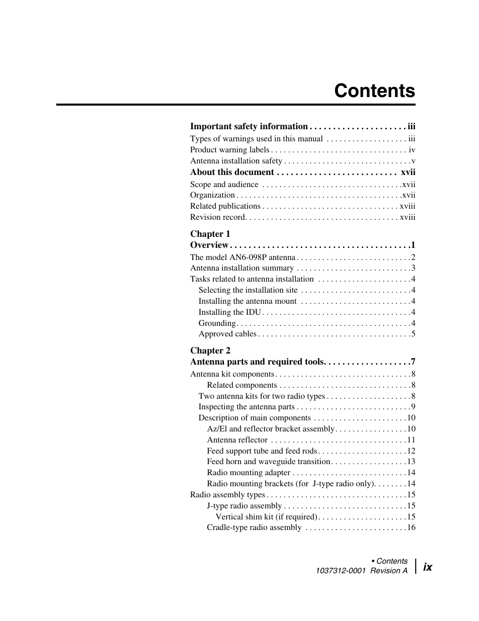 Hughes AN6-098P User Manual | Page 9 / 94