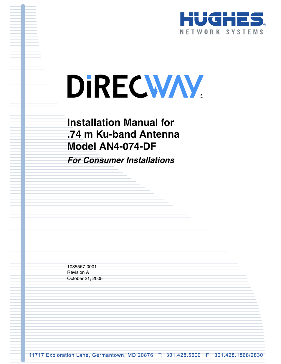 Hughes DIRECWAY AN4-074-DF User Manual | 72 pages