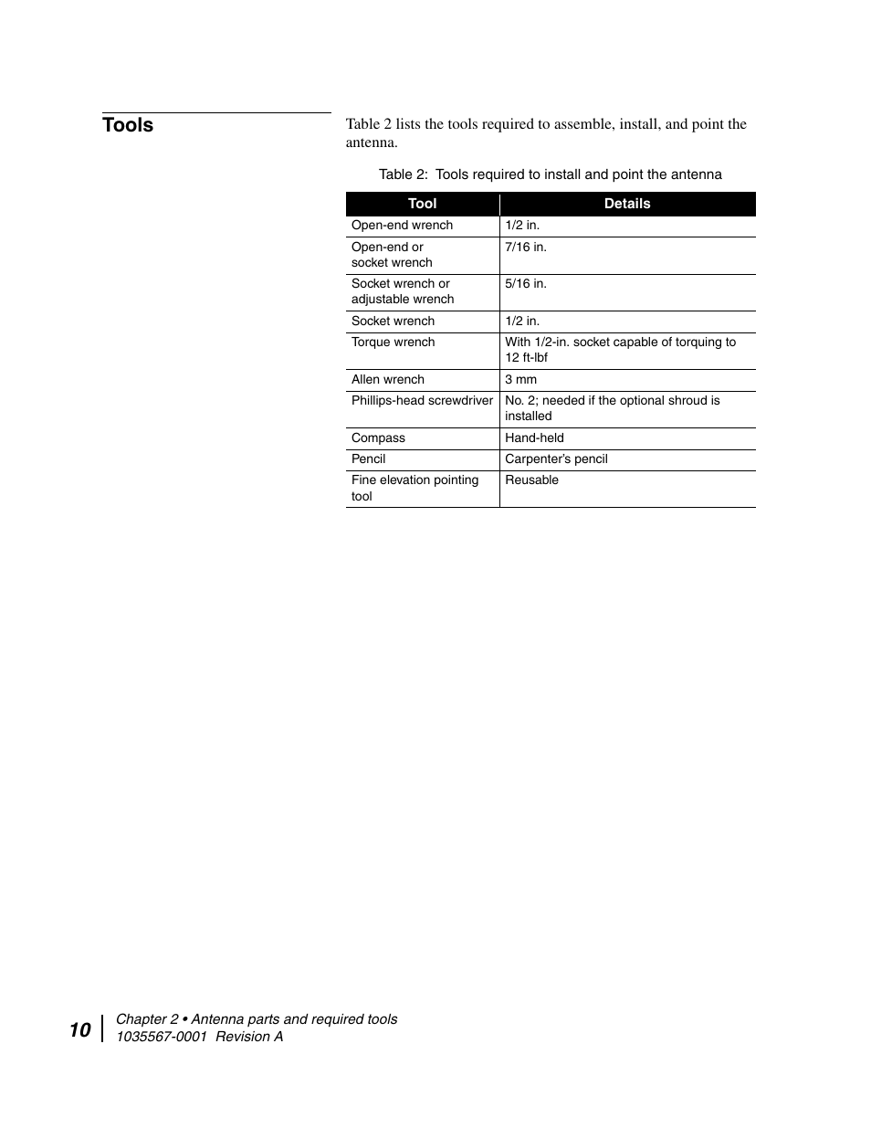 Tools | Hughes DIRECWAY AN4-074-DF User Manual | Page 26 / 72