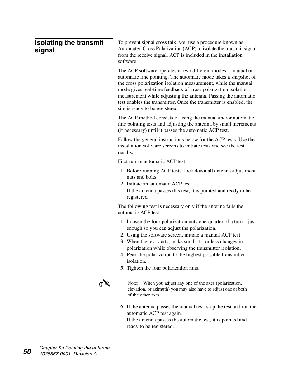 Isolating the transmit signal | Hughes DIRECWAY AN4-074-DF User Manual | Page 66 / 72