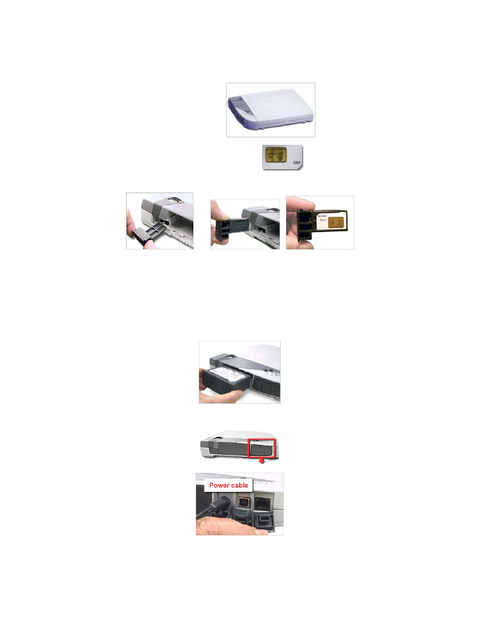 Step 1: unpack the satellite ip modem, Step 2: unpack the satellite ip modem – power | Hughes Satellite IP Modem R-BGAN User Manual | Page 17 / 68