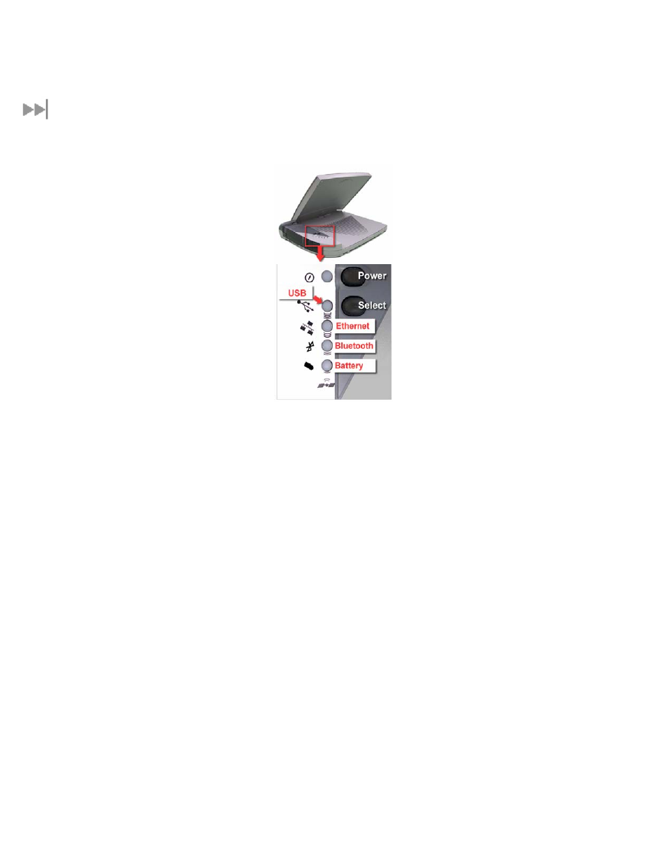 Controls and indicators, Power button, Power light | Ontrols and, Ndicators | Hughes Satellite IP Modem R-BGAN User Manual | Page 30 / 68