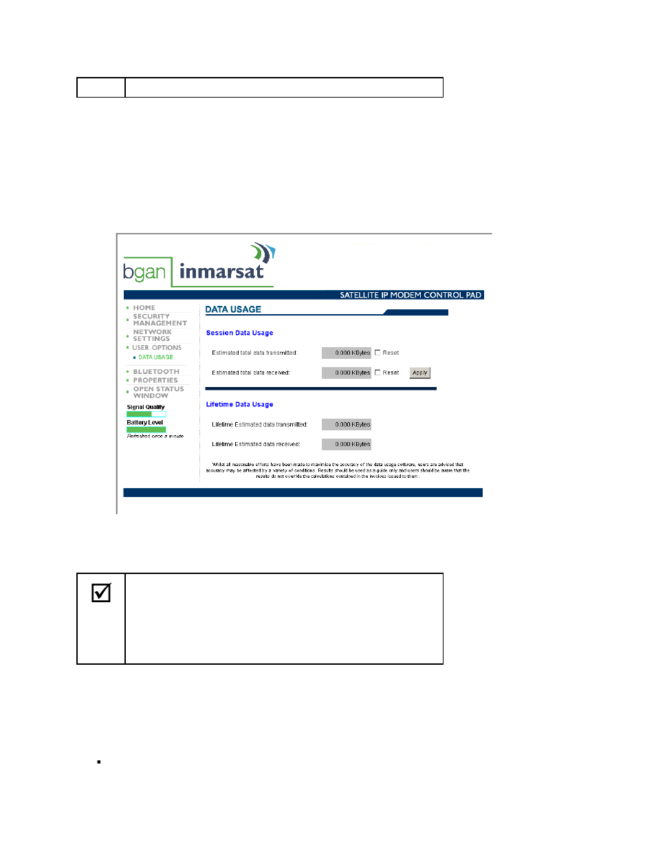 User options, Bluetooth | Hughes Satellite IP Modem R-BGAN User Manual | Page 44 / 68