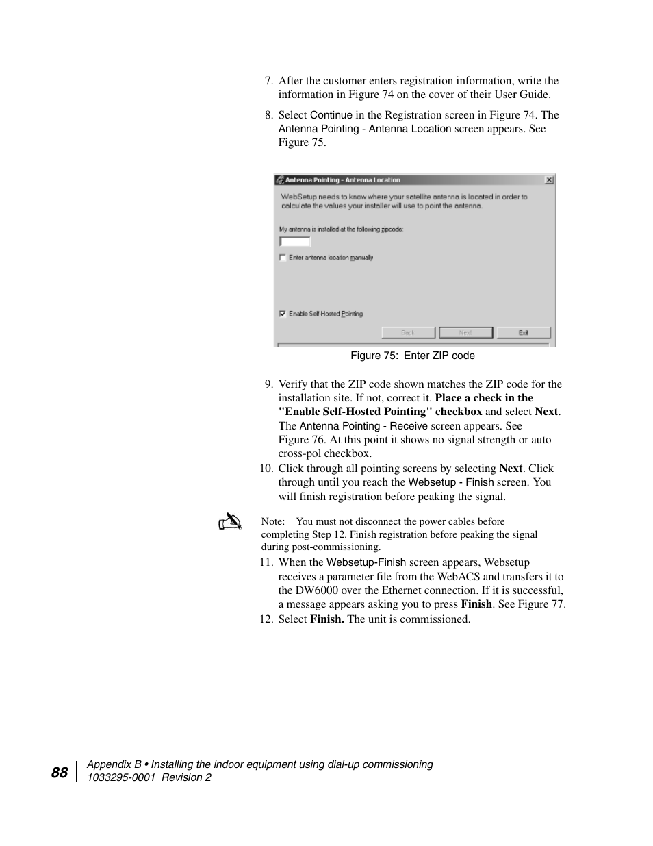Enter zip code | Hughes Direcway DW6000 User Manual | Page 122 / 174