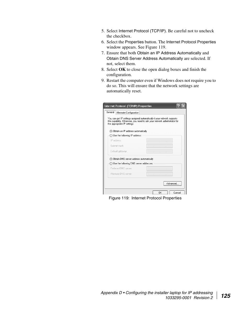 Internet protocol properties | Hughes Direcway DW6000 User Manual | Page 159 / 174