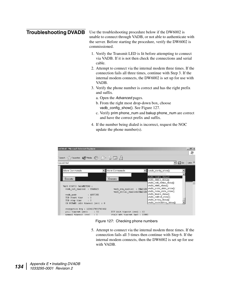 Troubleshooting dvadb, Checking phone numbers | Hughes Direcway DW6000 User Manual | Page 168 / 174