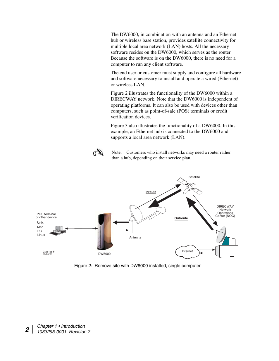 Remove site with dw6000 installed, single computer | Hughes Direcway DW6000 User Manual | Page 26 / 174