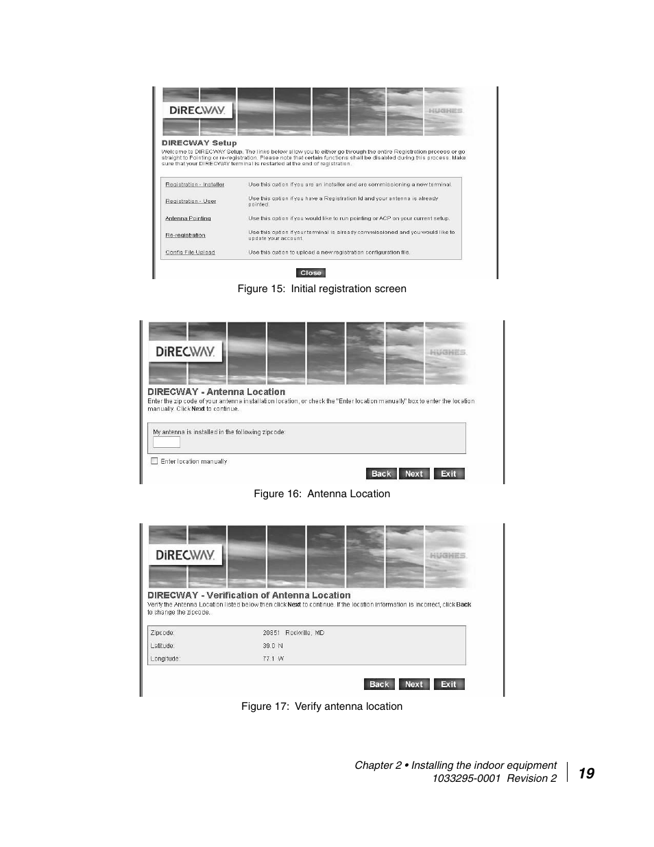 See figure 15, See figure 16, Figure 17 | Hughes Direcway DW6000 User Manual | Page 43 / 174