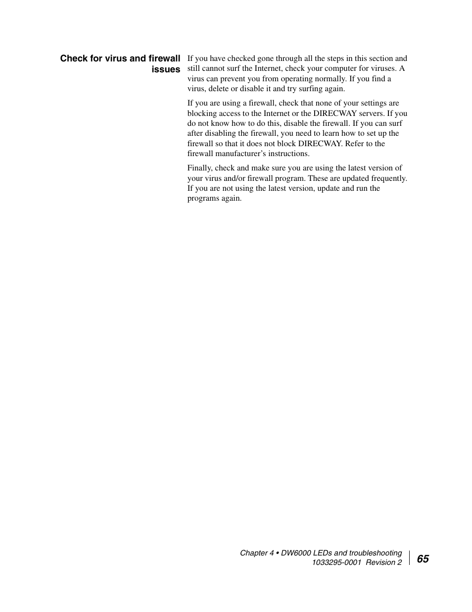 Check for virus and firewall issues, Abbreviations and acronyms | Hughes Direcway DW6000 User Manual | Page 89 / 174