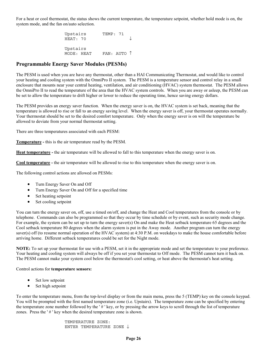 Programmable energy saver modules (pesms) | Home Automation II User Manual | Page 34 / 90