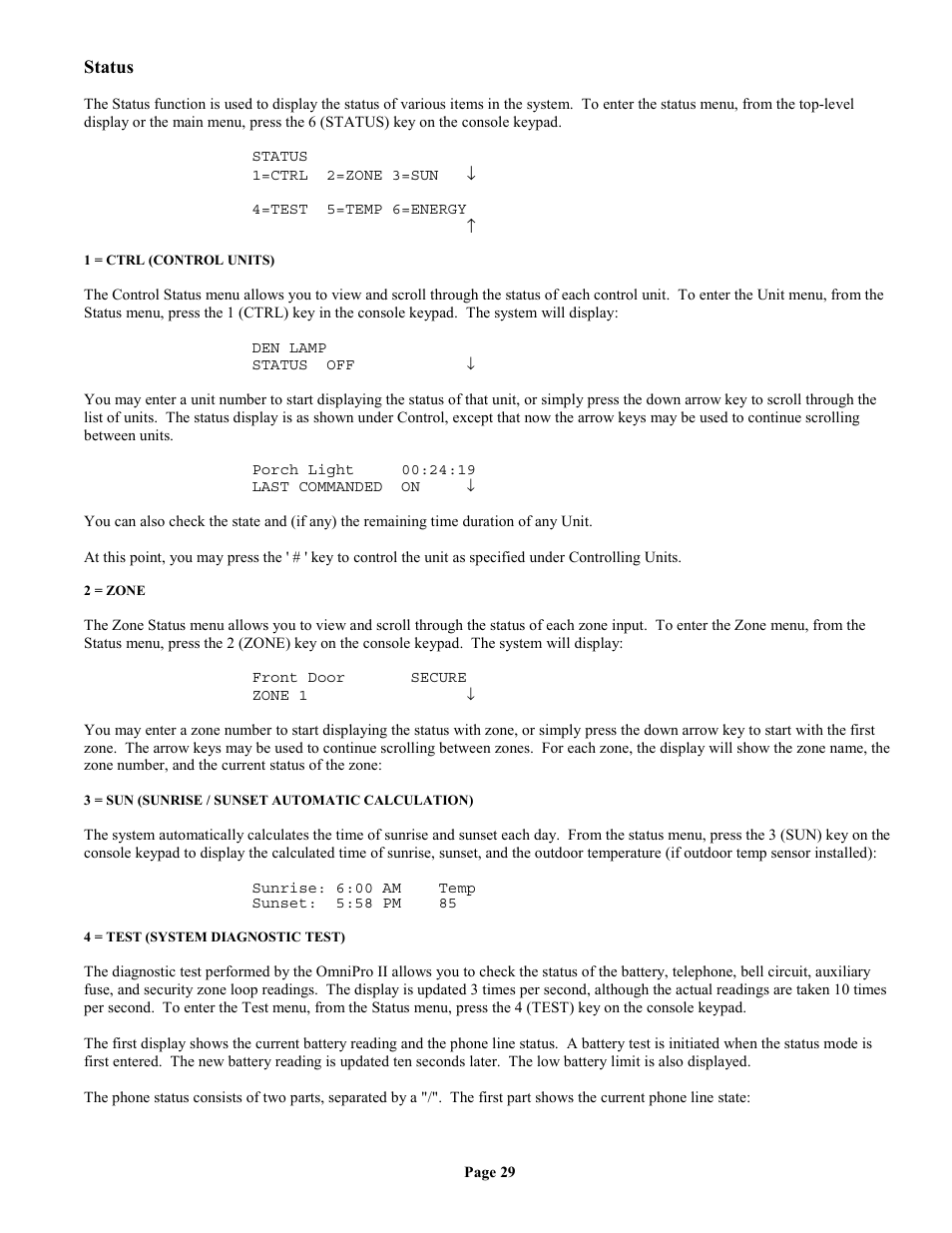 Status | Home Automation II User Manual | Page 37 / 90