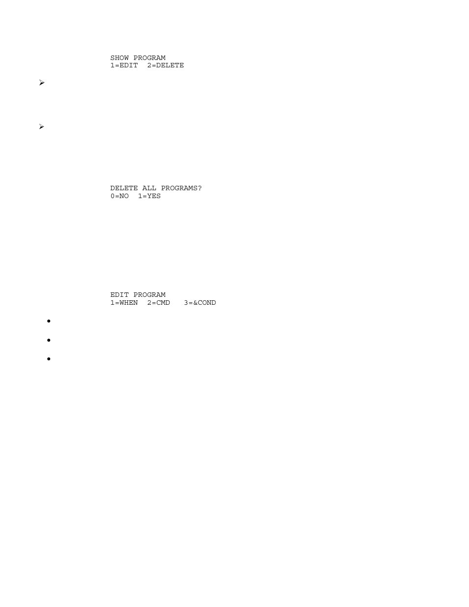 3 = delete all programs, Edit programs | Home Automation HOME AUTOMATION User Manual | Page 64 / 98