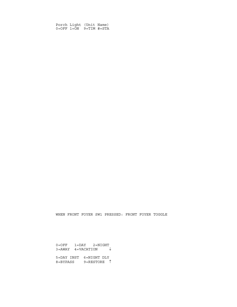 Unit toggle command, Program security commands | Home Automation HOME AUTOMATION User Manual | Page 72 / 98