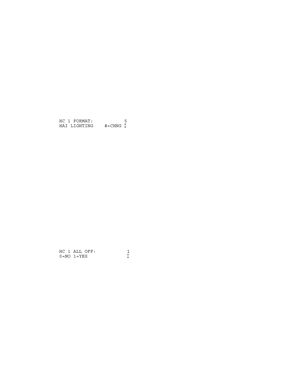 Enable freeze alarm, Flash for alarm, House codes 1-4 format | House codes 1-4 all off | Home Automation HOME AUTOMATION User Manual | Page 81 / 98