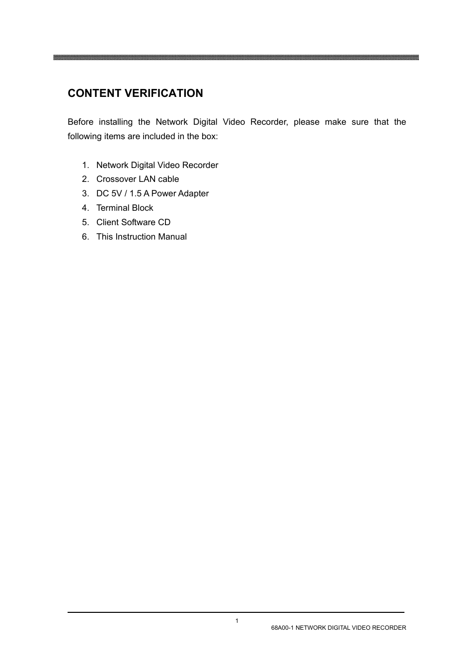 Content verification | Home Automation 68A00-1 User Manual | Page 3 / 67
