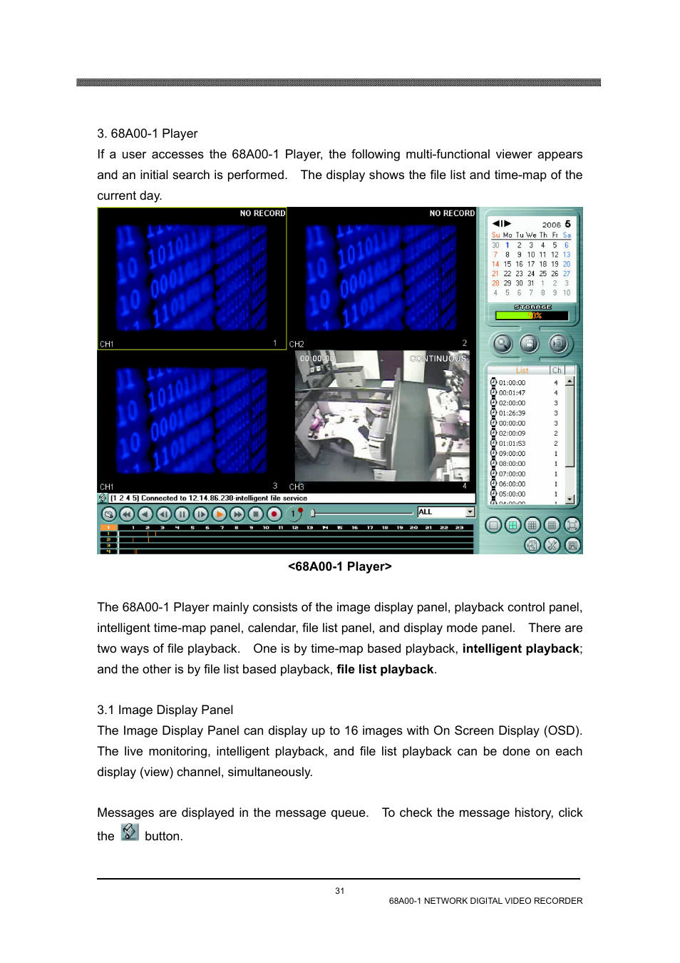 68a00-1 player, 1 image display panel | Home Automation 68A00-1 User Manual | Page 33 / 67