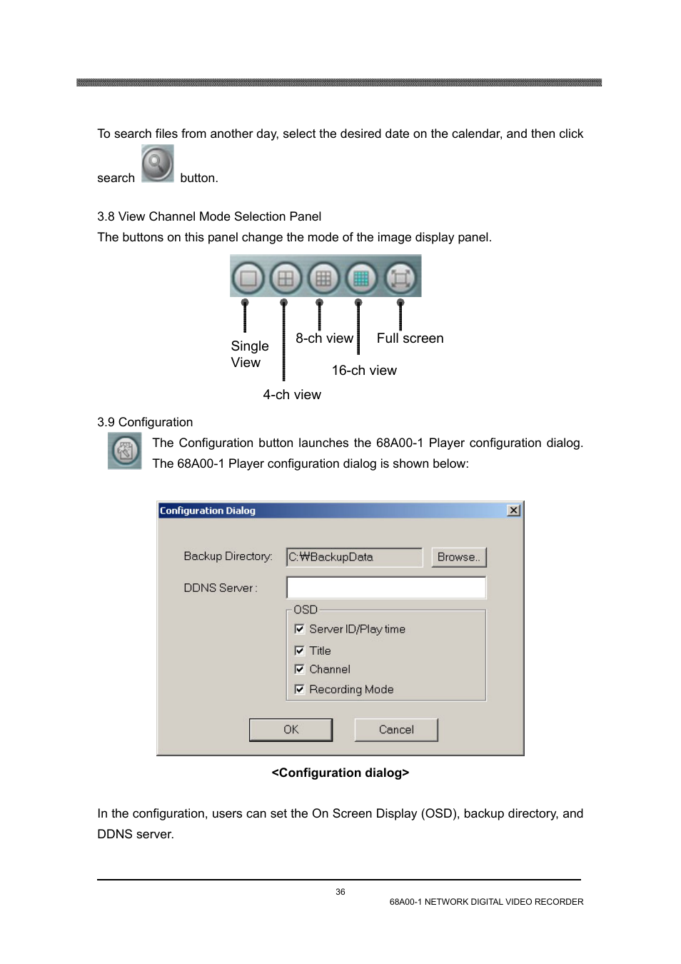 8 view channel mode selection panel, 9 configuration | Home Automation 68A00-1 User Manual | Page 38 / 67