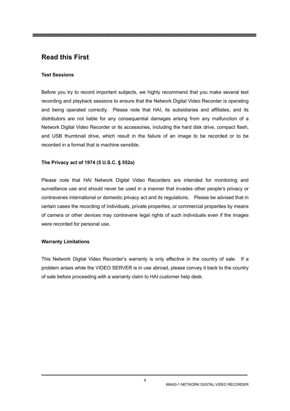 Read this first | Home Automation 68A00-1 User Manual | Page 6 / 67